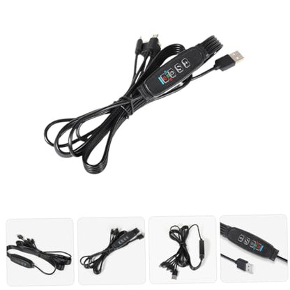 Toyvian USB Plant Light Control Line with Timer and Touch Switch Adjustable Brightness for Indoor Seedling Grow Light Versatile USB Interface for Succulent Hydroponic Greenhouse