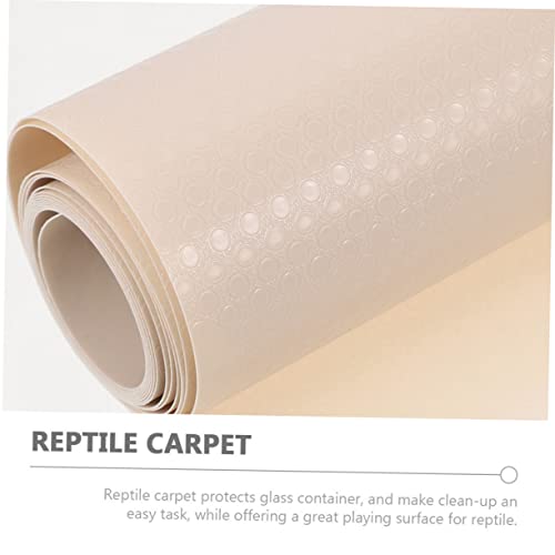 Yardwe Turtle Tank Background Reptile Carpet Snake Bedding Bearded Dragon Tank Mat Non-Slip Eva Liner Terrarium Supplies - color: Beige