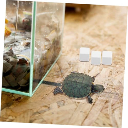 12pcs Crab Mineral Block Natural Reptile Calcium Blocks Grinding Aid for Reptiles Tortoises Lizards and Frogs Chemical- Healthy Habitat Accessories