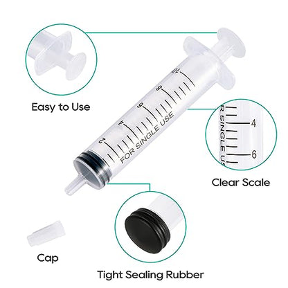 JOLLY PARTY 10ml Plastic Syringes, Small Syringe with Tip Cap, 30 Pack Oral Syringe for Scientific Labs, Feeding Pets, Measurement, Refilling, Mini 10ml Measuring Tools for Liquid, Needleless - style: 10ml