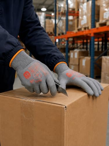 Cut-Resistant Gloves ASNI A5 Safety Work Glove | Design in Japan Cut-Resistant Nitrile-Coated Anti-Slip Anti-Blade Worksite DIY Diamond Silk Fiber construction nitrile coated - size: X-Large