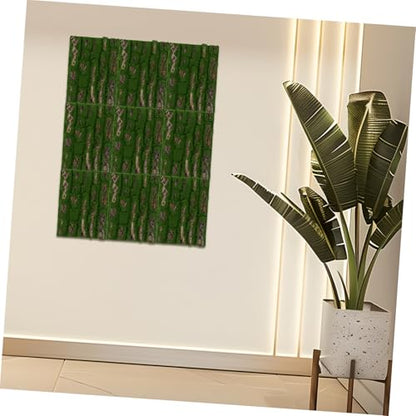 Healifty Simulated Moss Turf Outside Fake Moss Faux Terrarium Ornament Garden Landscape Decoration Fairy Garden Decor Reptile Bark Backdrop Artificial Mat Fake Bark Wooden Green
