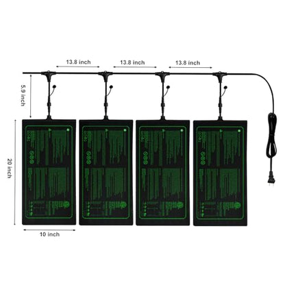 4in1 Seedling Heat Mat,Warm Hydroponic Heating Pad for Indoor Seed Starting,Brewing and Greenhouses,Durable Waterproof Germination Station Heat Mat (20" x 10"- Heat Mat) - style: 4in1-4PK-20" x 10"- Heat Mat