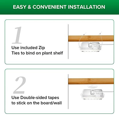 SANSI LED Puck Grow Light, 10W (150 Watt Equiv) Full Spectrum 2-Head Lamp for Plants with Ceramic Tech, Hanging Lights with ON/Off Switch for Plant Shelf Greenhouse Hydroponic (Pack of 2) - size: Puck Grow Light with ON/Off Switch (Pack of 2)