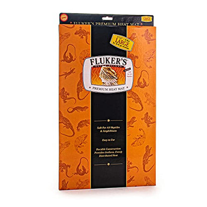 Fluker's Premium Heat Mat for All Reptiles and Amphibians, Large 17"x11" - size: Large (17x11-Inch, 20-Watts)