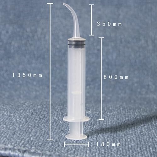 6 Pack Dental Irrigation Syringe, Wisdom Teeth Syringes with Curved Tip for Tooth - size: No-Scale-6