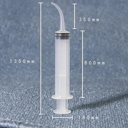 6 Pack Dental Irrigation Syringe, Wisdom Teeth Syringes with Curved Tip for Tooth - size: No-Scale-6