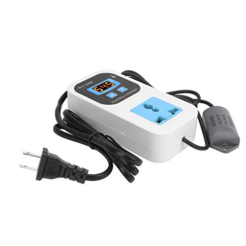 Digital Humidity Controller WT-2000, Plug in Humidistat with Sensor, 0.1% RH Accuracy, 110-220V Outlet Switch for Humidifier Dehumidifier, Greenhouse, Home, Mushroom