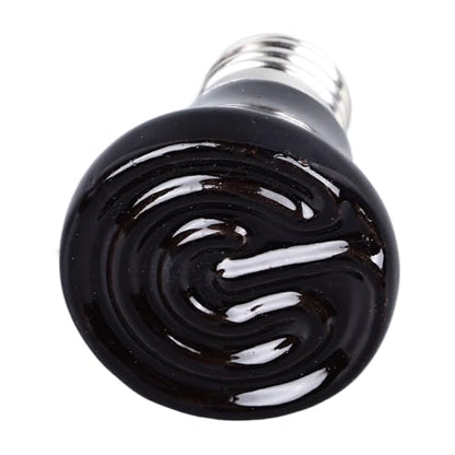 Heat Lamp for Reptiles, Safe Efficient Reptile Heat Bulb Stable Black No Light for Home Parrots Cat Bed (100w) - size: 100w