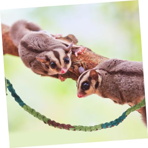 COLLBATH 3pcs Crab Climbing Rope Toy Natural Cotton Material Durable Terrarium Accessory for Crab Hamster and Reptile Enclosures