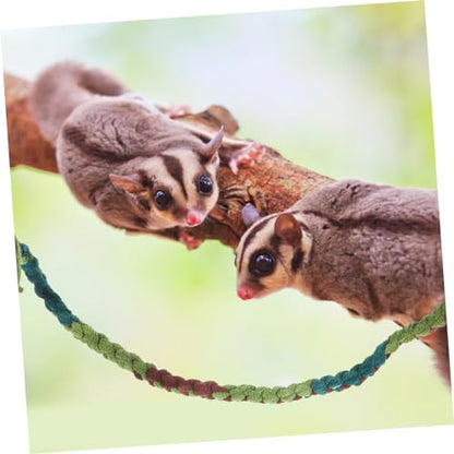 COLLBATH 3pcs Crab Climbing Rope Toy Natural Cotton Material Durable Terrarium Accessory for Crab Hamster and Reptile Enclosures