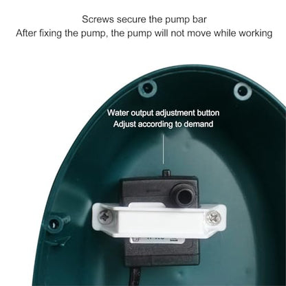 Reptile Water Fountain, Automatic Circulation Waterfall Spout Lizard Water Dispenser with Food Trough for Bearded Dragon,Drinking Fountain Water Dripper for Amphibians Insects