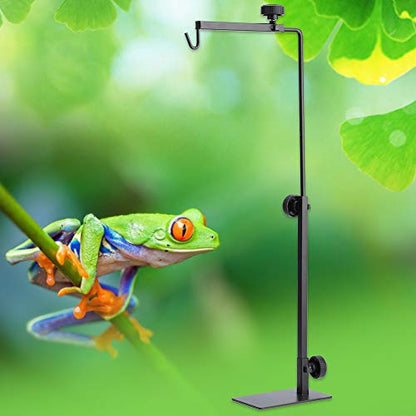 2 Pcs Reptile Lamp Stand, Adjustable Height 15.7-25.2 Inch Lamp Metal Bracket Floor Light Holder Lamp Support for Reptile Terrarium Landing Lighting for Pet Reptiles Tortoise