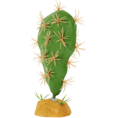 Reptile Terrarium Plant Decor Artificial Cactus Habitat Decoration for Amphibians and Lizards, Simulation Plastic Reptile Tank Accessory for Habitat Enhancement