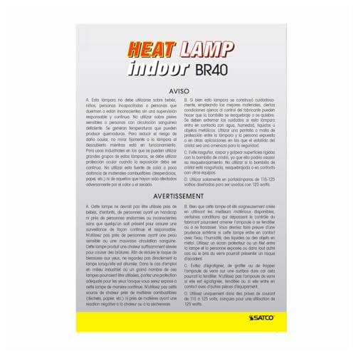 Satco Reflector Lamp,R40 Bulb Shape,300 lm S4750-1 Each