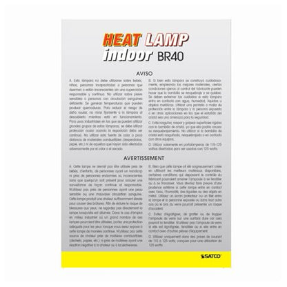 Satco Reflector Lamp,R40 Bulb Shape,300 lm S4750-1 Each