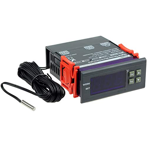 AC 110V Fahrenheit Digital Temperature Controller 10A 1 Relay with NTC 10K Sensor Probe