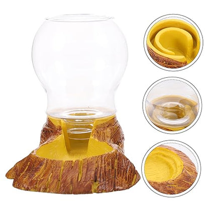 Automatic Resin Waterer for Crawler Turtles and Lizards 2L Capacity Reptile Tank Water Dispenser Landscape Decoration