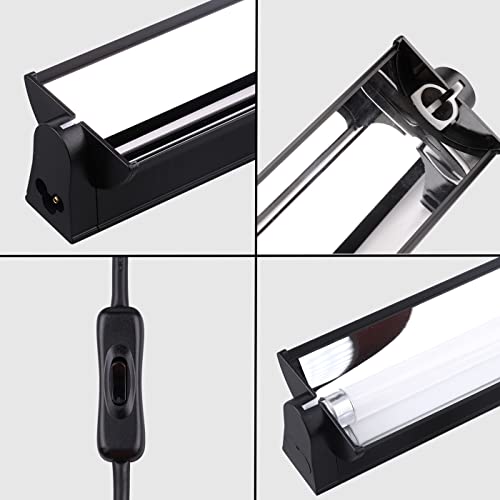 Aiicioo T5 UVB Lighting Combo Kit 8W - Reptile Light Fixture and T5 5.0 UVB Light Bulb for Bearded Dragon Leopard Gecko (12Inch 8W) - size: 12Inch 8W