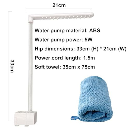 Accessories for Bearded Dragon Pool,Bearded Dragon Fountain & Bathing Accessories, – Gentle Water Flow, Low-Noise Pump, Versatile for Reptile Tanks.