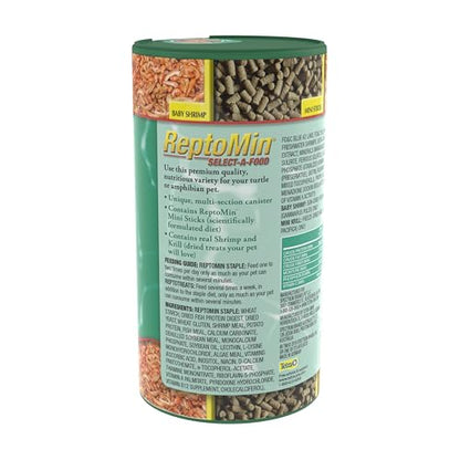 Tetra ReptoMin Select-A-Food 1.55 Ounces, For Aquatic Turtles, Newts And Frogs, Variety Pack - size: 1.55 Ounce (Pack of 1)