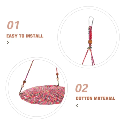 PRETYZOOM Reptile Hammock and Basking Bed, Washable Cotton Hanging Swing with Clip, Small Pet Bedding for Bearded Dragon, Gecko, Chameleon, Hamster – Habitat Accessory for Climbing