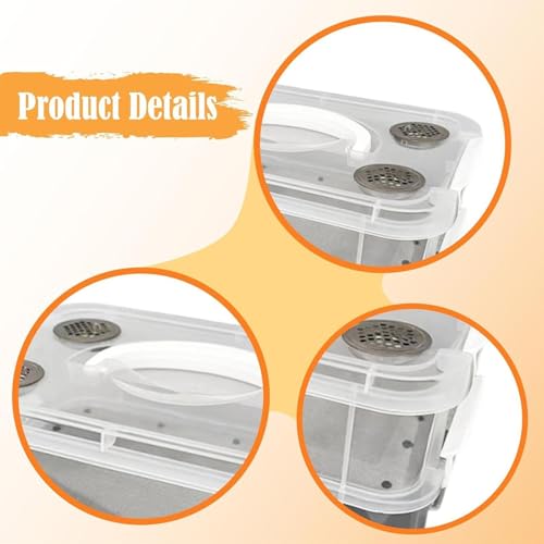Mealworm Breeding Kit | Odor Resistant with Ventilated Lid,Mealworm Breeding Bins | for Reptiles, Birds, Chickens, Lizards, Bearded Dragon, Frogs, Tortoises