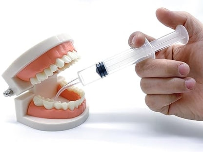 6 Pack Dental Irrigation Syringe, Wisdom Teeth Syringes with Curved Tip for Tooth - size: No-Scale-6