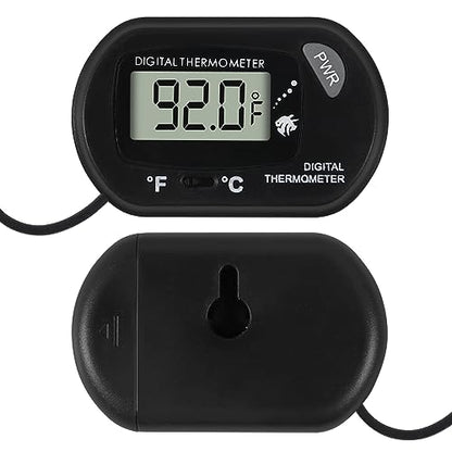 6Pcs Aquarium Thermometer Fish Tank Thermometer Reptile Fahrenheit Terrarium Water Temperature Indicator Test Digital with LCD Display Fahrenheit/Celsius - color: 6PCS