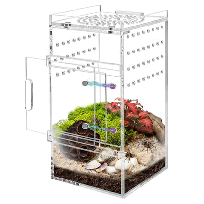 Acrylic Jumping Spider Enclosure Tarantula Enclosure, Full Transparency Spider Enclosure Spider Terrarium Jumping Spider Habitat, Insect Terrarium Bug Enclosure, Arboreal Tarantula Enclosure