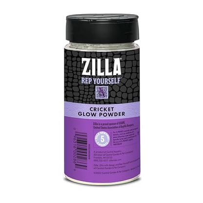 Zilla Cricket Glow Powder — add to Reptile Food for a Fun Twist, More exciting Than Plain Calcium Powder Fluoresces Under Black Light, Ideal for Insectivores, 4 Ounces - size: 4 Ounce (Pack of 1)