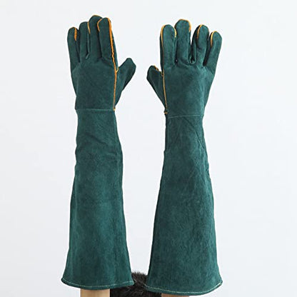 23 Inch Pet Bite Resistant Gloves, Extra Long Thickened Welding Gloves, PU Protective Gloves for Pet Training, Feeding, Welding, Weight Lifting and More