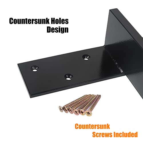 （2-Pack） Free Hanging T Shelf Bracket, Solid Heavy Duty Steel Knee Wall Hidden Granite Countertop Support Floating Bracket Hardware, Universal ,24 Inch , DIY Projects , Screws Included - size: 24