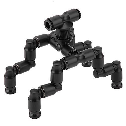 flexman Rainforest Tank Mist Sprinkler, Plastic Increase Humidity Atomization Detailed 360° Rotate Full Coverage Pet Cooling Nozzle for Reptile Terrarium