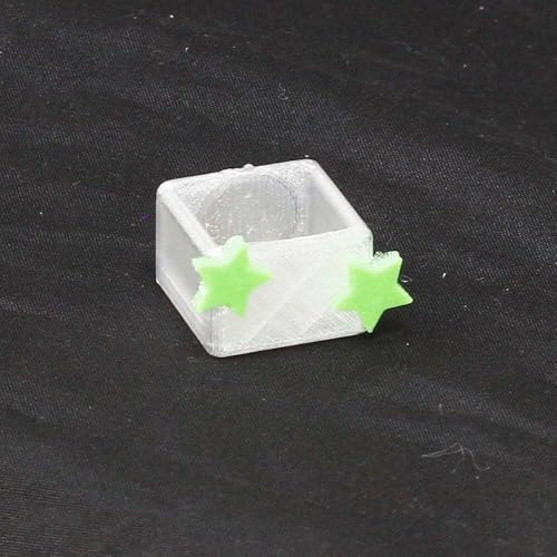 3 Pcs Magnetic Jumping Spider Feeding Dish Jumping Spider Enclosure Accessories Star-Shaped Design Reptile Water Bowl for Other Small Reptiles or Insects (Transparent + Light Green) - color: Transparent + Light Green