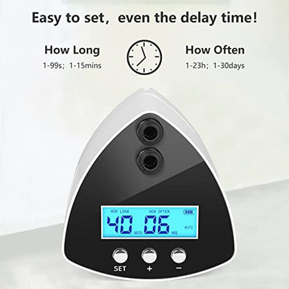 Reptile Misting System | Automatic Humidifier with 2 Nozzles, LCD Screen & Timer for Terrariums