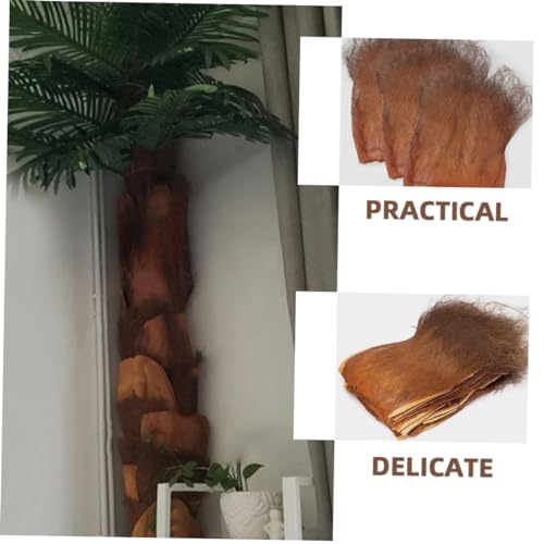 Yardwe Simulated Palm Tree Bark Sheets 5-Pack Natural Brown Faux Bark for Garden Decor Home Plant Decoration and Aquarium Hatchery Landscape 19.68X11.81 Inch
