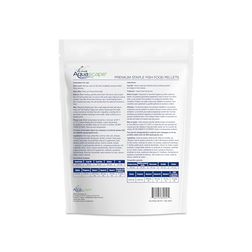 Aquascape Premium Staple Pond and Koi Fish Food, Mixed Pellet Size, 2.2-Pounds - size: 2.2 Pound (Pack of 1)