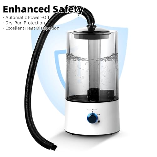 Reptile Mister & Reptile Humidifier 4L Large Tank with Adjustable Hose, Quiet Fogger for Terrarium Enclosure, Auto Shut-Off Cool Mist for Geckos Snakes Turtles Lizards (1 Pc)