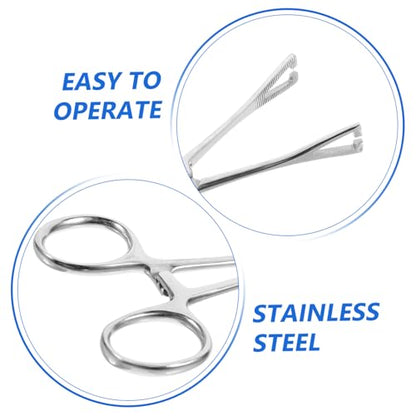 VICASKY Reptile Feeding Tongs Stainless Steel Tweezers for Safe Feeding Long Handle Gentle Grip for Snakes Lizards Animals Food Clip Tool for Terrarium