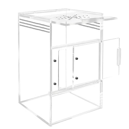 Jumping Spider Enclosure, Compact Acrylic Terrarium for Jumping Spiders, Tarantulas, and Praying Mantis - Small Insect Habitat Enclosure with Transparent Design (5.9x5.9x9.0 Inch)