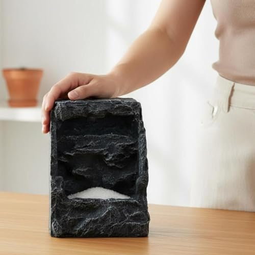 Aquarium Landscape Aquatic Accessory Fish Tank Waterfall Ornament Resin Rockery Dynamic Continuous Circulation Suitable for Home Aquariums Decoration 14x13x18cm