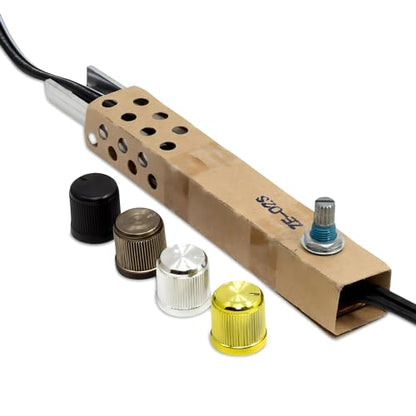 ZE-02S Floor Lamp Dimmer Switch Replacement Repair Kit 500W 120V Inline Full Range Rotary Light Controller w/ 4 Turn Knobs for Floor Lamps, Torchiere Pole Lamps, DIY Projects, Light Fixtures