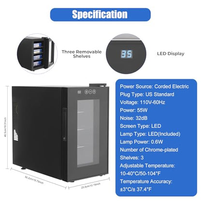 Reptile Incubator, 6.08Gal Portable Scientific Lab Incubator Digital Incubators Cooling Small Reptiles Eggs Temperature Control with LED Display & 3 Tier Removable Shelves for Hatching Chicks - size: 55W