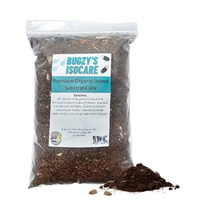 BugzyBug’s Isopod Bioactive Substrate Mix Nutrient-Rich Vivariums and Terrarium Substrate Mix (4 Quart)