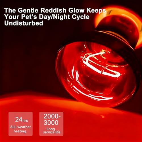100W Infrared Heat Lamp Bulb, 2-Pack Red Heat Emitter for Reptile & Amphibian Basking – Perfect for Bearded Dragon, Lizard, Turtle, Snake - color: Red