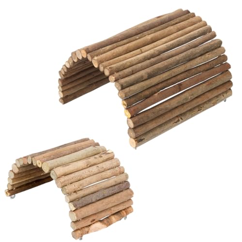 Gadpiparty Natural Solid Wood Reptile Hiding House and Fence Set Small and Large Sizes Shelter for Tortoise Hamster Lizard and Small Pet Reptiles Suitable for Terrariums