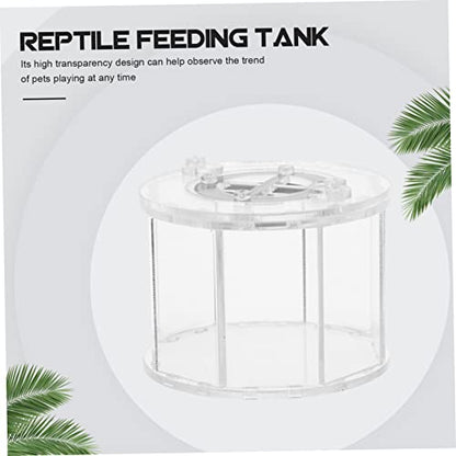 Generic Acrylic Reptile Display Container for Lizards Snakes and Ventilation Lightweight and Portable Feeding Box for Outdoor Use