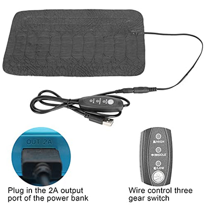 Reptile Heat Mat with Thermostat, Adjustable Under Tank Heater for 30-40 Gallon Reptile Tank, Terrarium Heating Pad for Turtles, Snakes, Lizards, Leopard Geckos, Crab - size: L