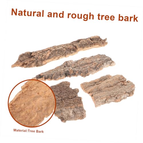 8pcs Natural Reptile Tree Bark Decor for Terrarium Safe Wear-Resistant Background for Lizard Gecko Snake Enclosures Aquatic Reptile Environments - size: 23.00X7.50X1.00CM